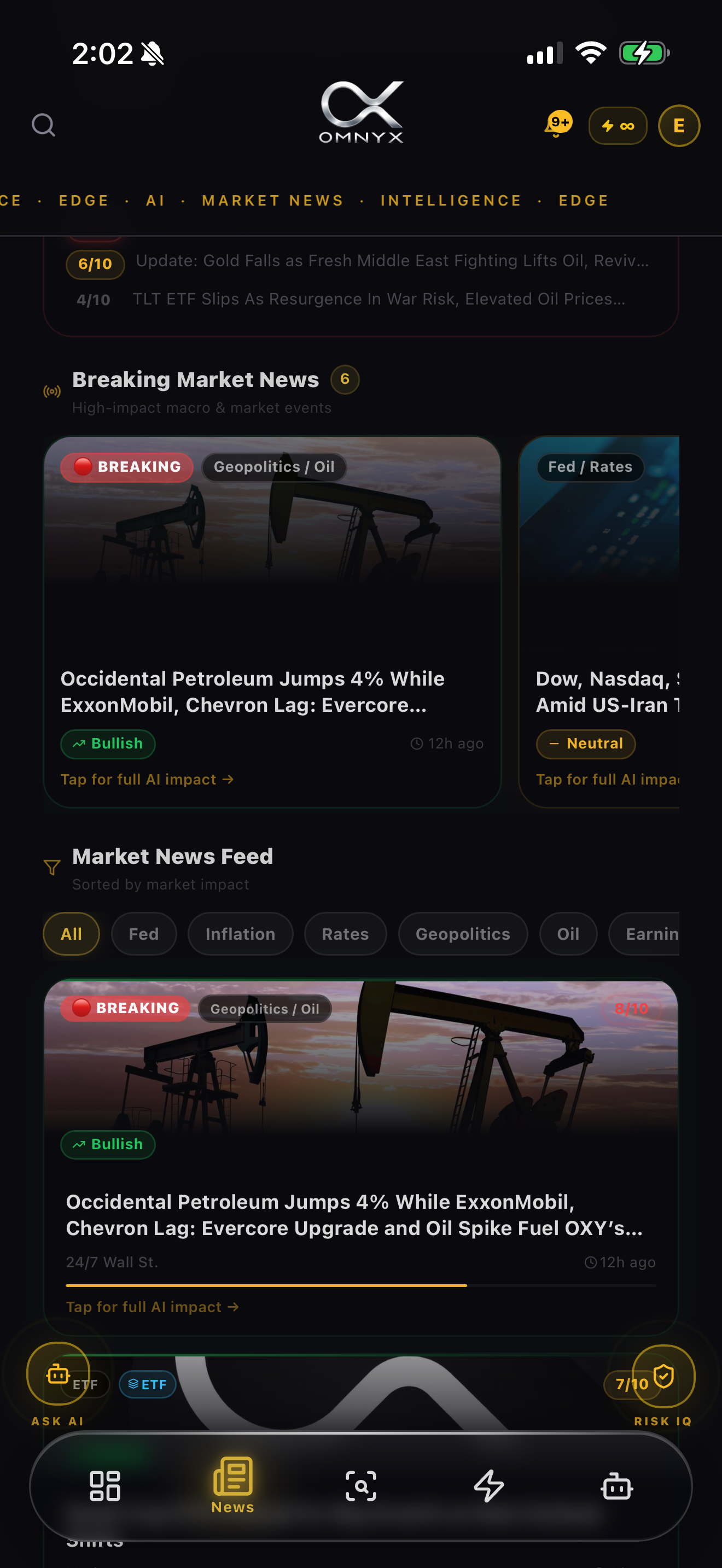 Omnyx Market News — breaking market events with AI impact.
